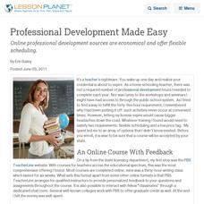 Professional Development Made Easy Lesson Planet Article