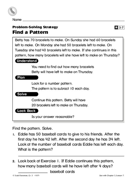 Find a Pattern Worksheet