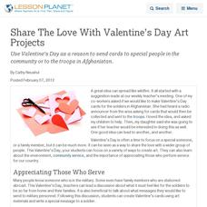 Share The Love With Valentine’s Day Art Projects Lesson Planet Article