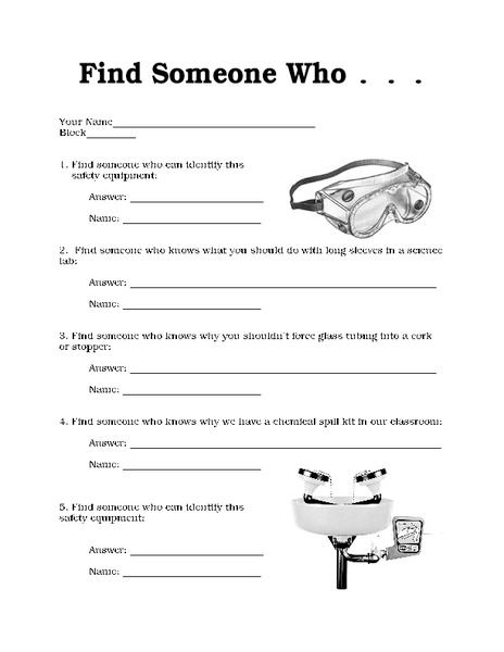 Find Someone Who... Worksheet