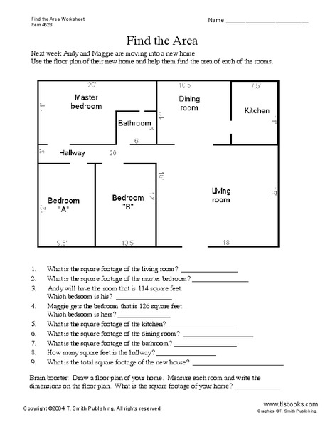 Find the Area Worksheet