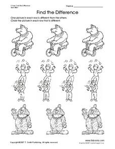 Find the Difference Worksheet