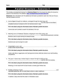 Parallel Structure - Exercise 5 Interactive