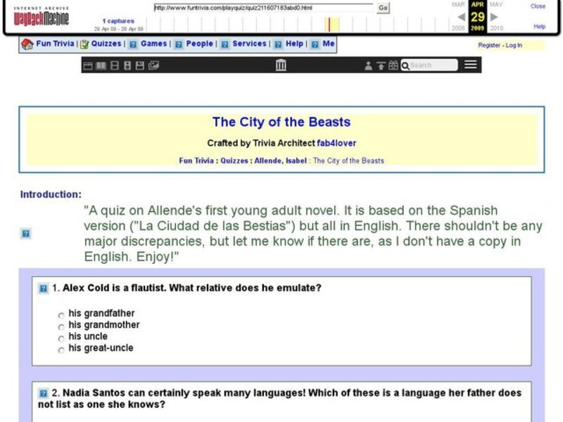 City of the Beasts: Fun Trivia Quiz Interactive