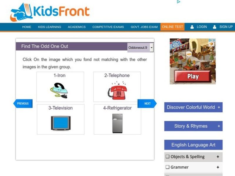 Find the Odd One Out Interactive