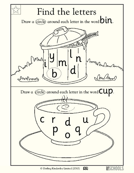 Find the Letters Worksheet