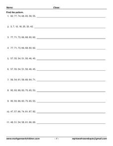 Find the Pattern Worksheet