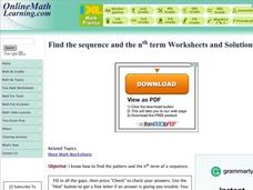 Find the Sequence and the Nth Term Interactive