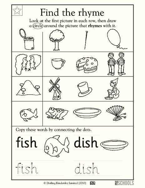 Find the Rhyme Worksheet