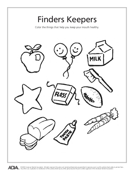 Finders Keepers Worksheet