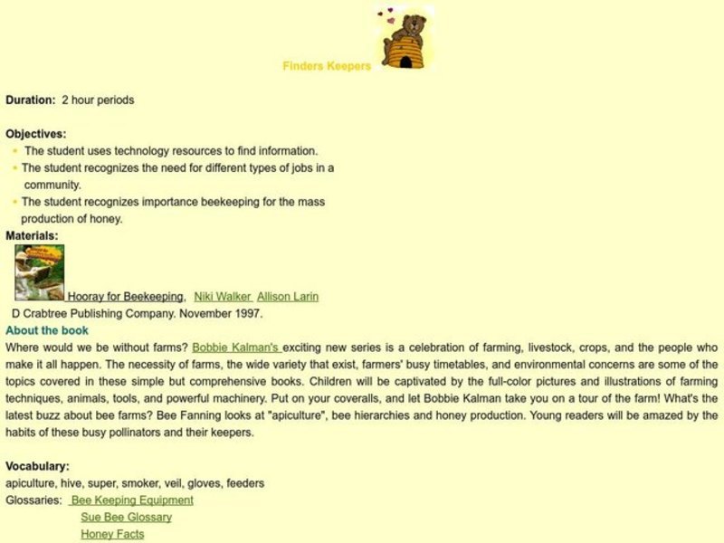 Finders Keepers Lesson Plan