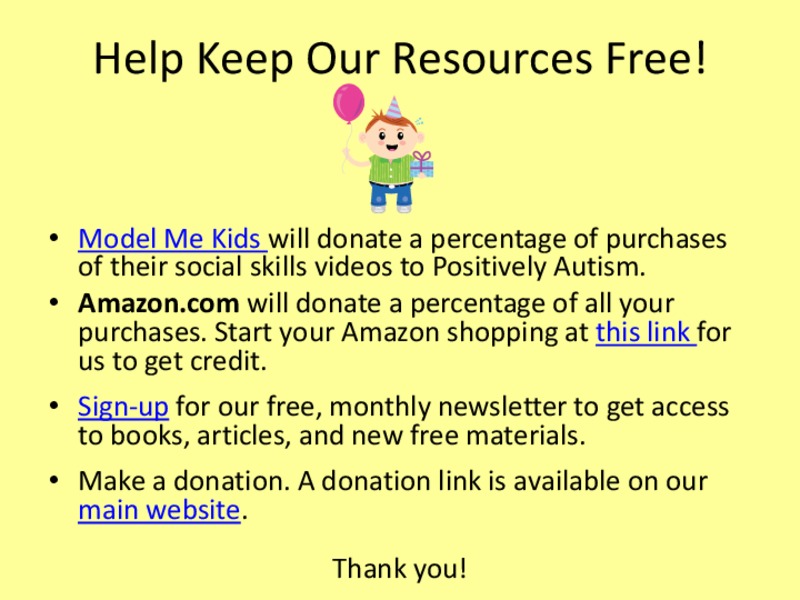 Having a Birthday Party: A Social Story PPT