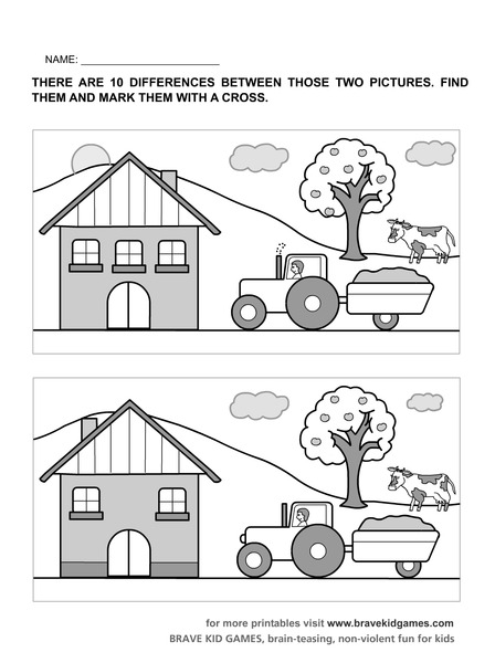 Finding Differences Worksheet