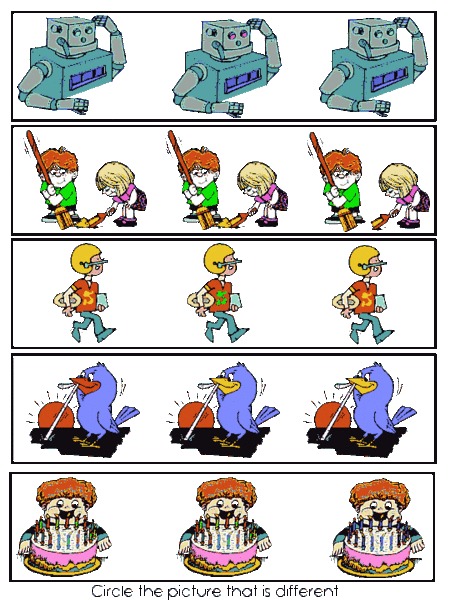 Finding Differences Worksheet