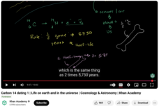Carbon 14 Dating 1, Life on Earth and in the Universe, Cosmology and Astronomy Instructional Video