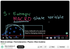 More on Entropy, Thermodynamics, Physics Instructional Video