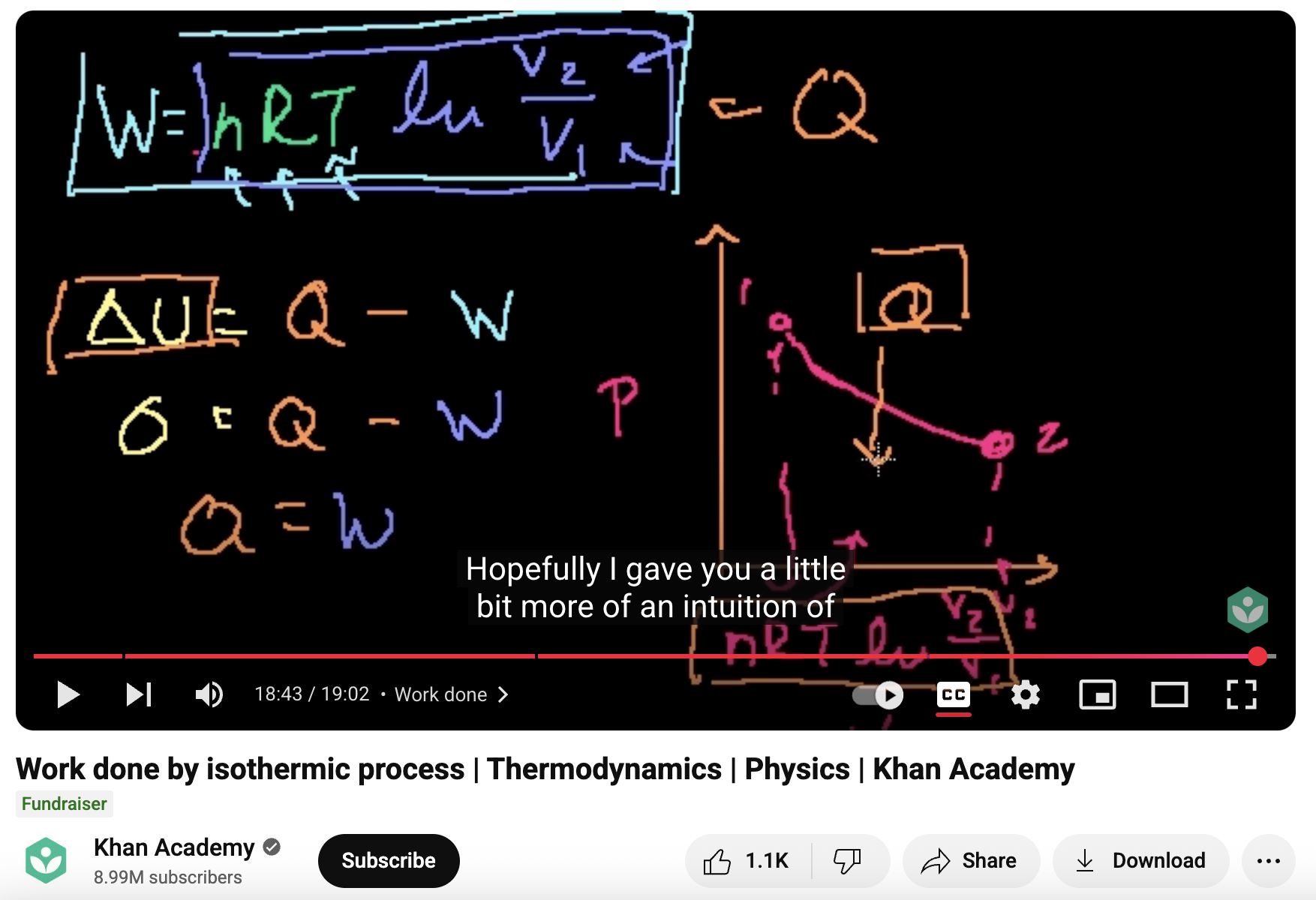 Work Done by Isothermic Process, Thermodynamics, Physics Instructional Video