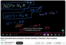 More Exponential Decay Examples, Nuclear Chemistry, Chemistry Instructional Video