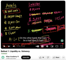 Bailout 1: Liquidity vs. Solvency Instructional Video