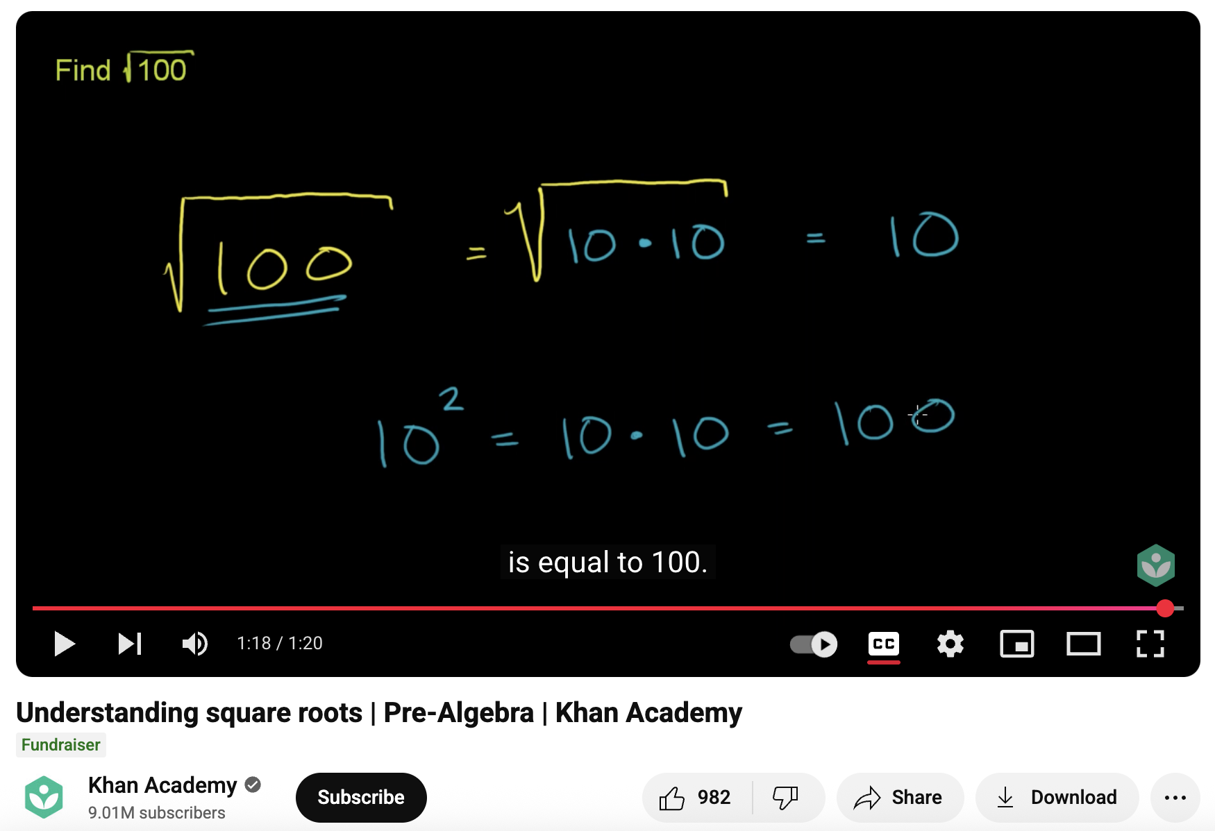 Understanding Square Roots, Pre-Algebra Instructional Video