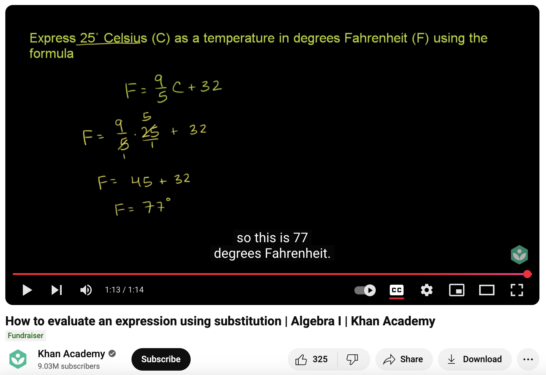 How to Evaluate an Expression Using Substitution, Algebra I Instructional Video