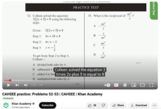 CAHSEE Practice: Problems 52-53 Instructional Video