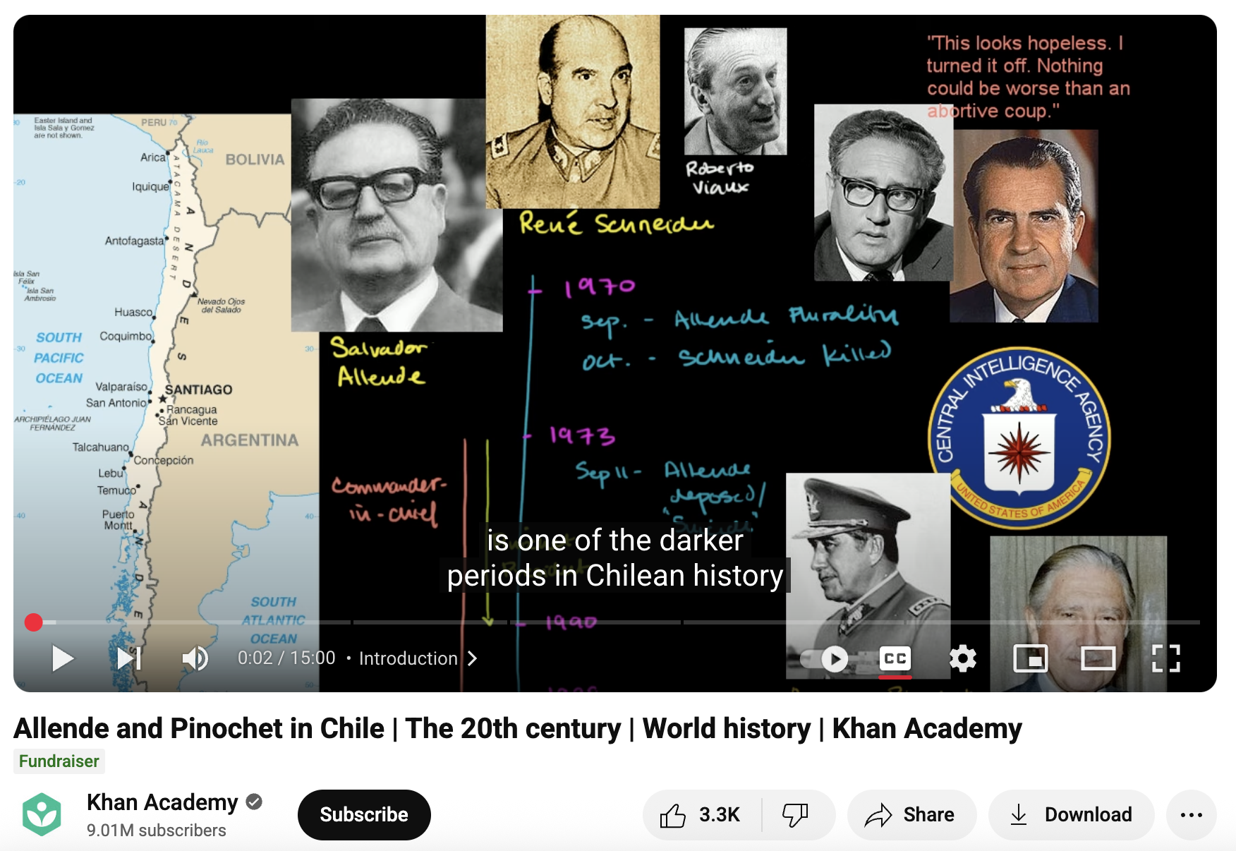 Allende and Pinochet in Chile, The 20th Century, World history Instructional Video