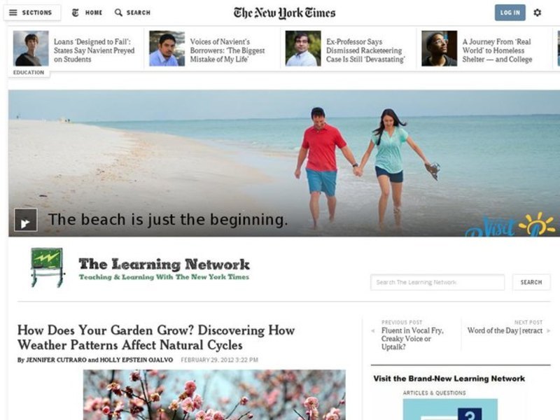 How Does Your Garden Grow? Discovering How Weather Patterns Affect Natural Cycles Lesson Plan