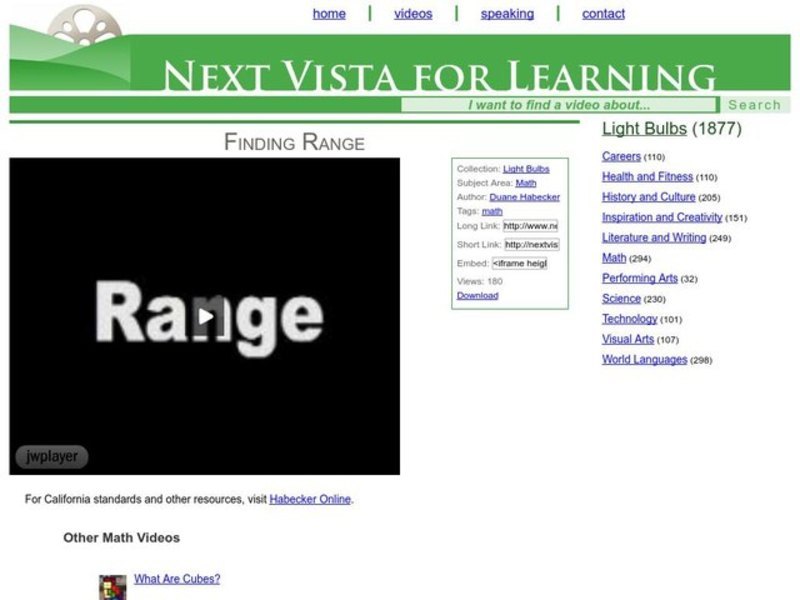 Finding Range Instructional Video