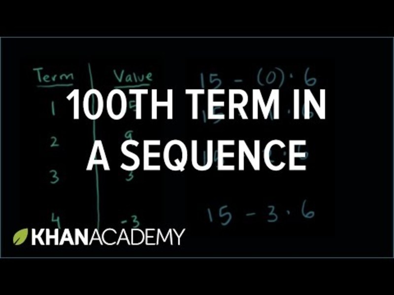 Finding the 100th Term in a Sequence Instructional Video
