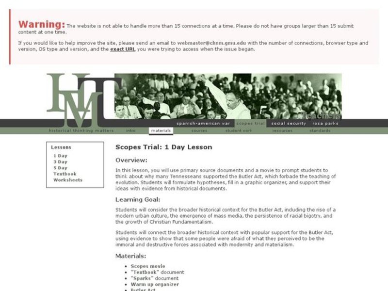 Scopes Trial: 1 Day Lesson Lesson Plan