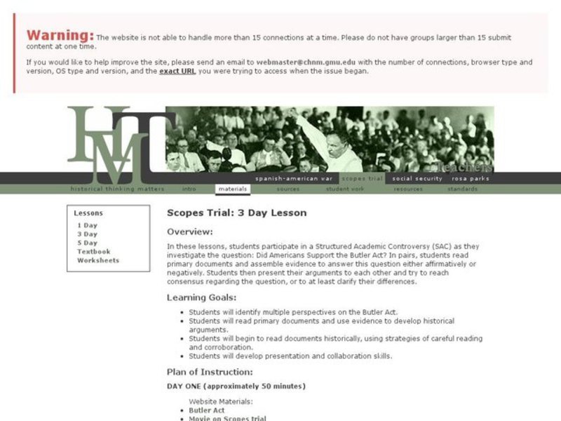 Scopes Trial: 3 Day Lesson Lesson Plan