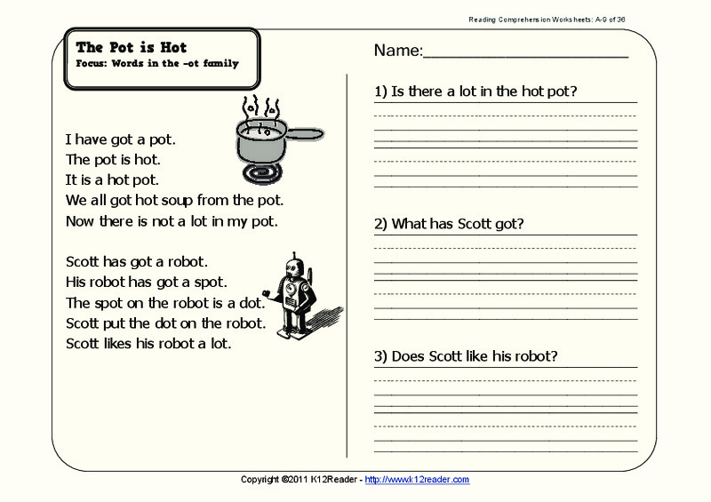 The Pot is Hot Worksheet