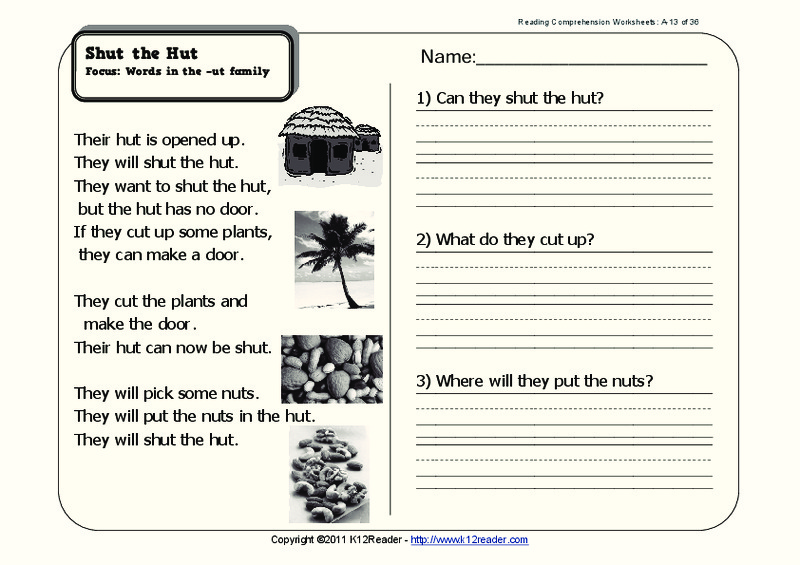 Shut the Hut Worksheet