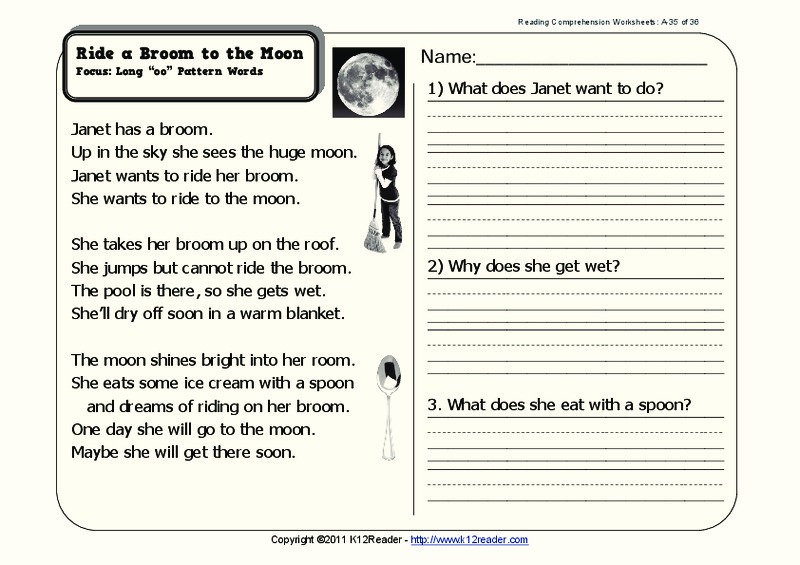 Ride a Broom to the Moon Worksheet