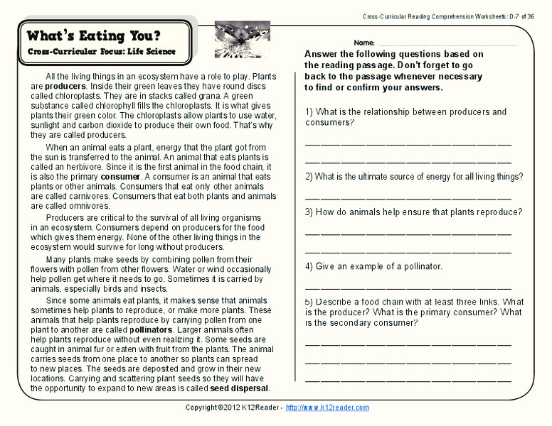 What’s Eating You? Worksheet