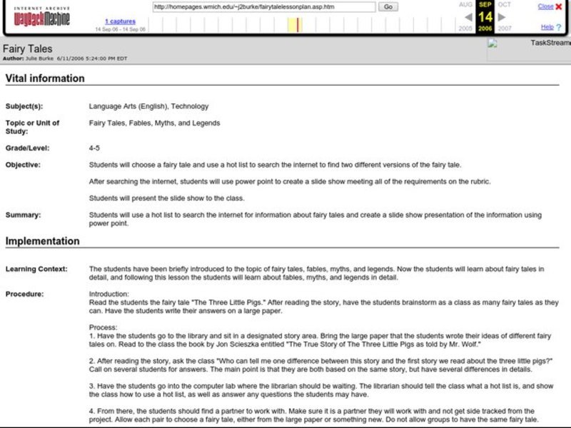 Fairy Tales Lesson Plan