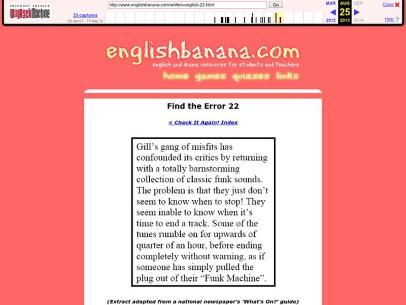 Find the Error 26 Worksheet