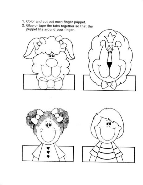Finger Puppets Worksheet