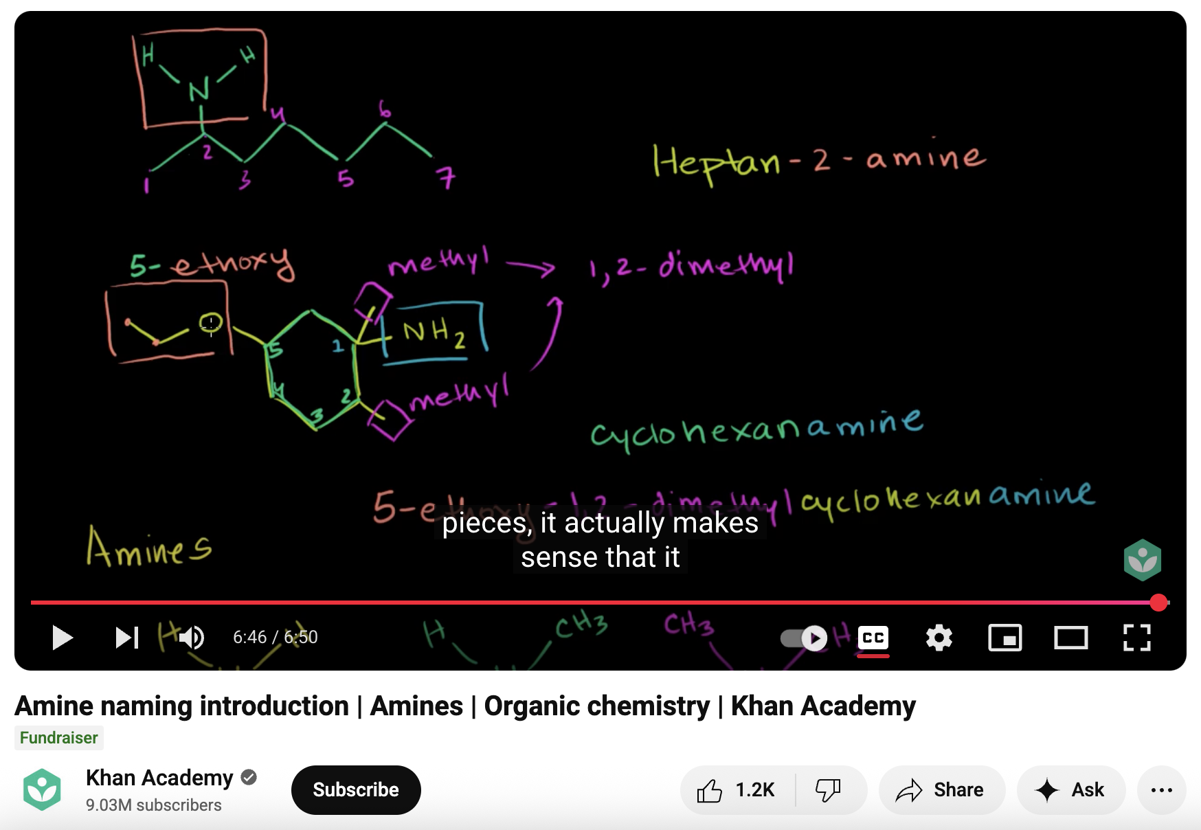 Amine Naming Introduction, Amines, Organic chemistry Instructional Video