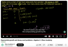 Exponential Growth and Decay Word Problems, Algebra II | Instructional Video
