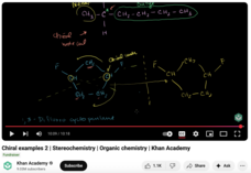 Chiral Examples 2, Stereochemistry, Organic chemistry Instructional Video