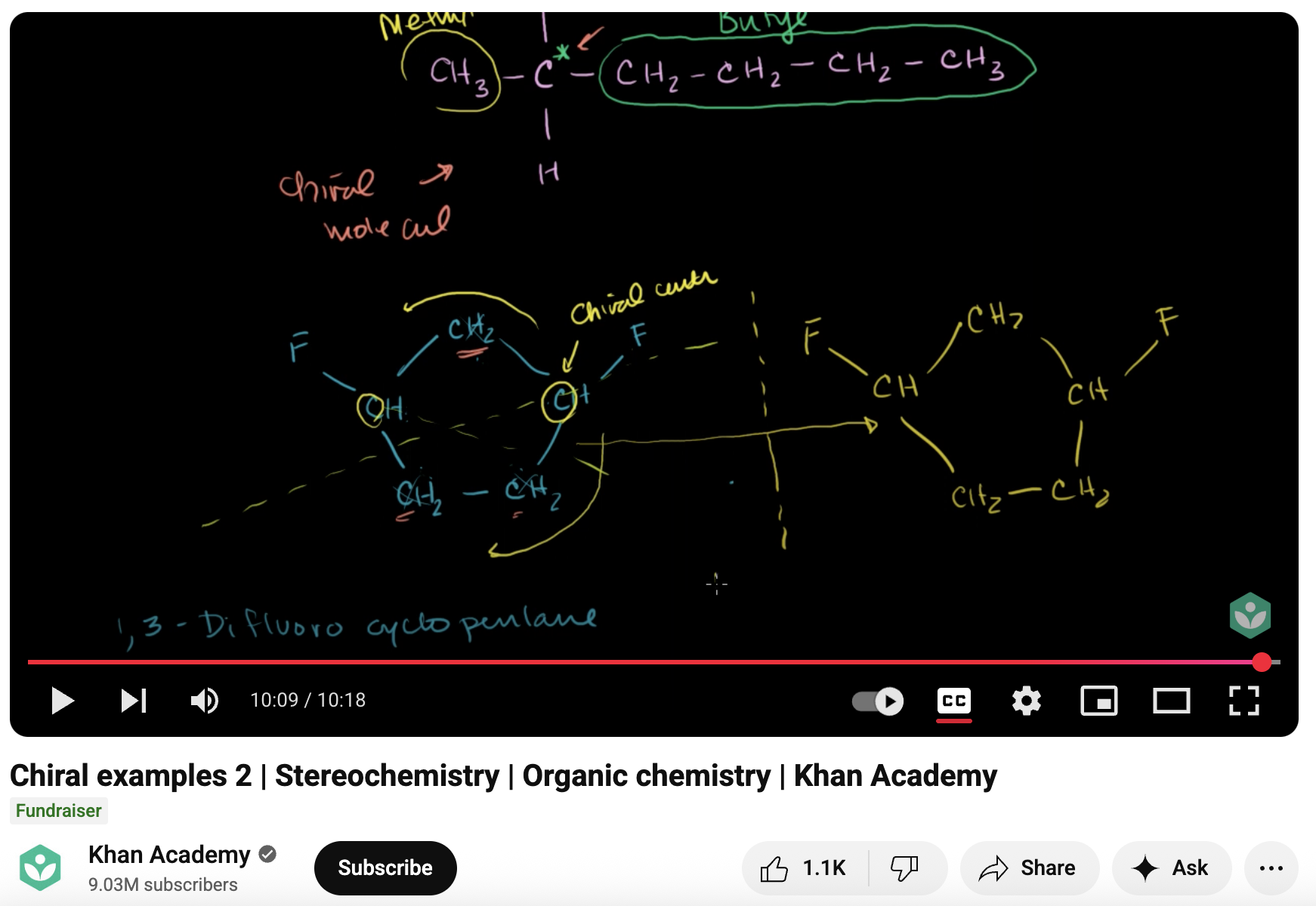 Chiral Examples 2, Stereochemistry, Organic chemistry Instructional Video