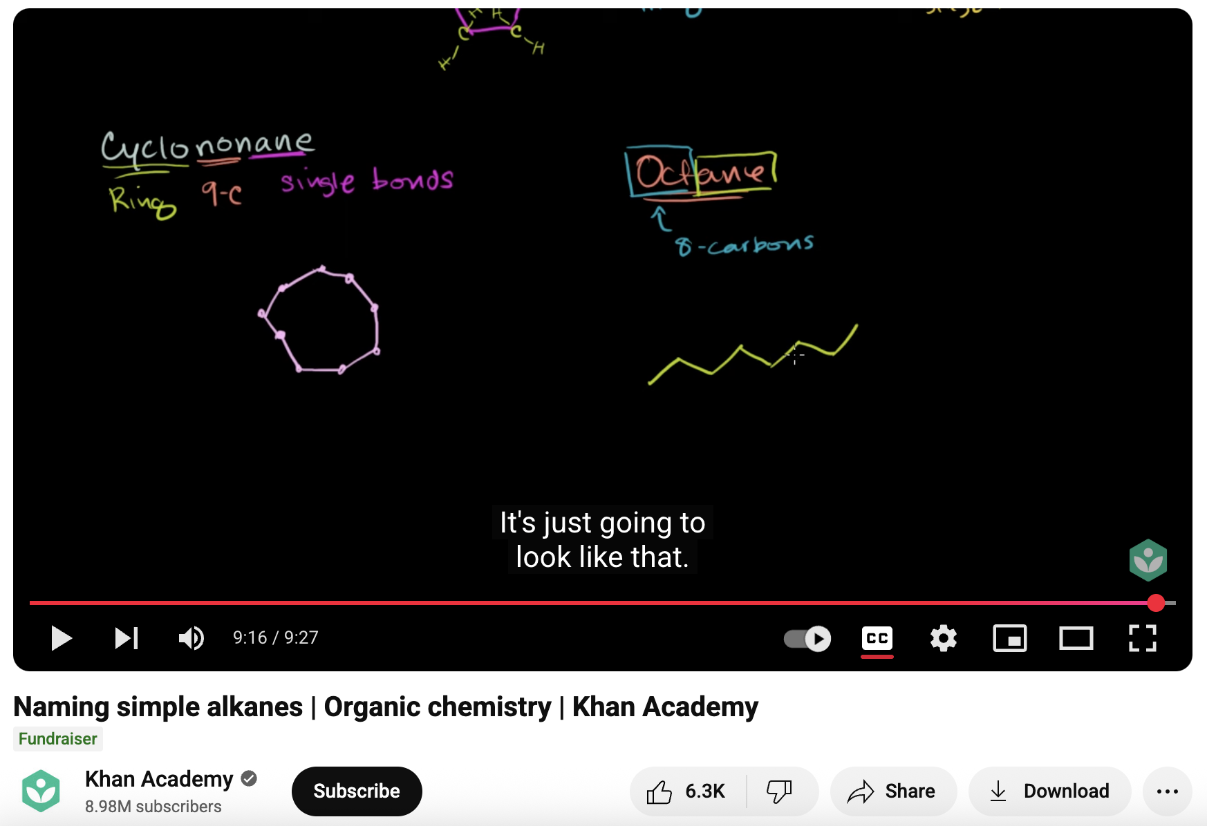Naming Simple Alkanes, Organic Chemistry Instructional Video