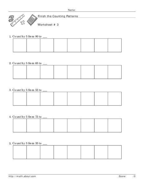 Finish the Counting Patterns Lesson Plan