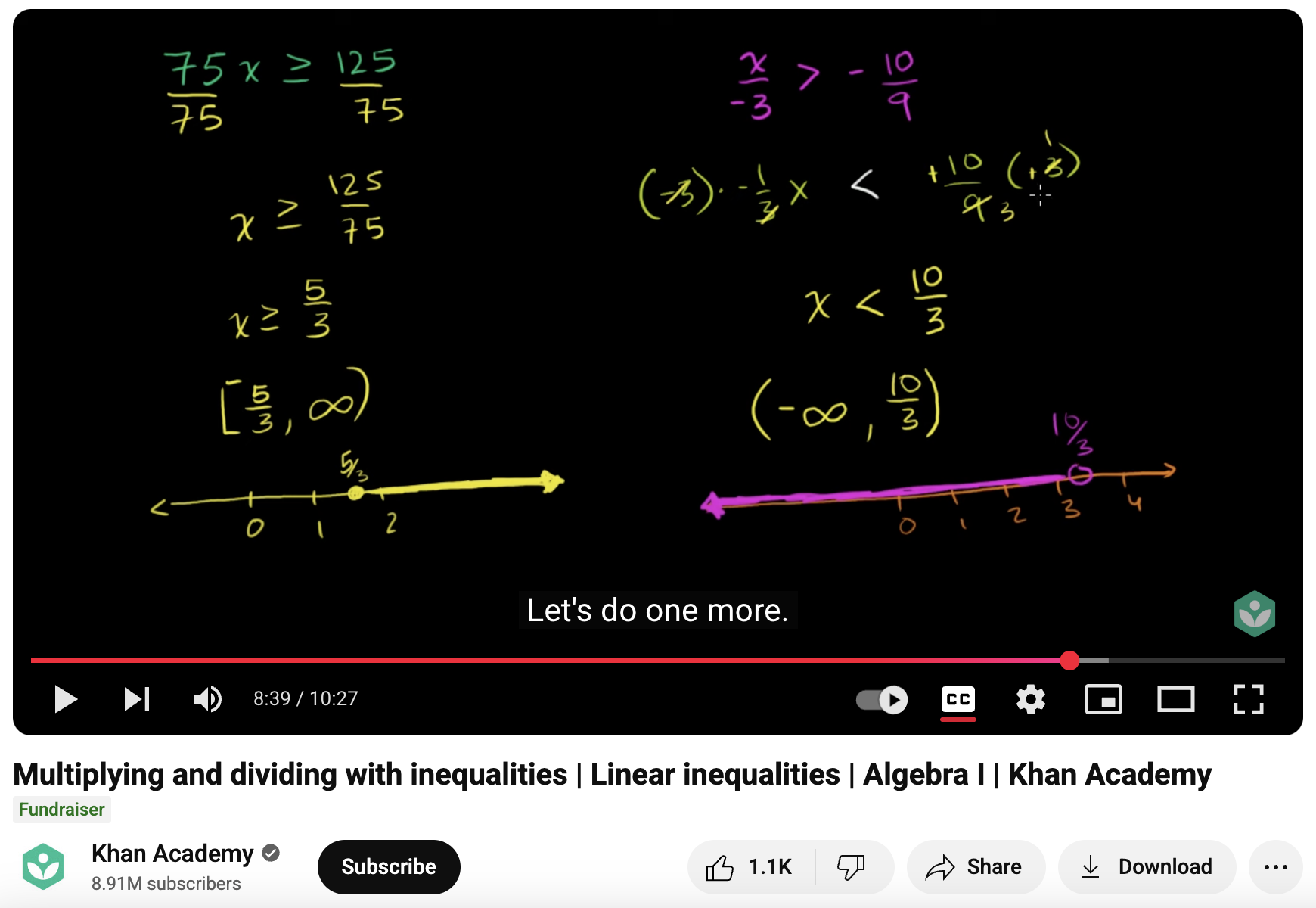 Multiplying and Dividing with Inequalities, Linear Inequalities, Algebra I Instructional Video
