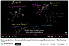 Newman Projections, Alkanes, Cycloalkanes, and Functional Groups, Organic chemistry Instructional Video