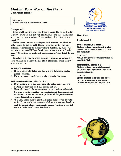 Finding Your Way on the Farm Lesson Plan