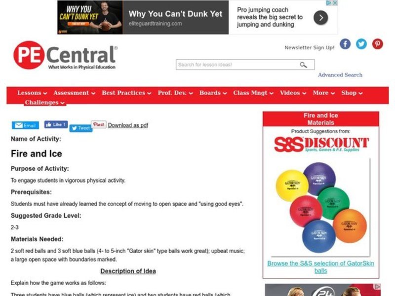 Fire and Ice Lesson Plan