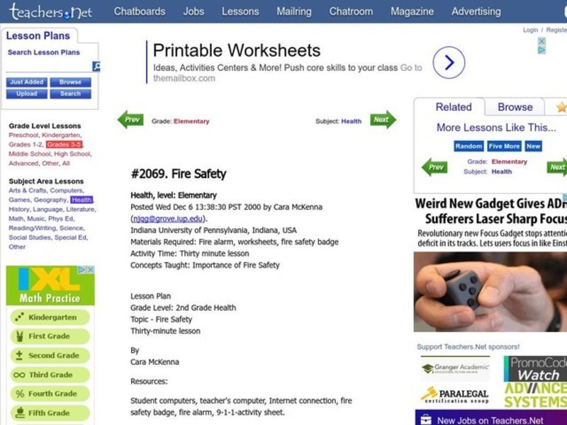 Fire Safety Lesson Plan